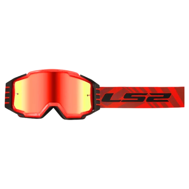 masque de moto LS2 rouge