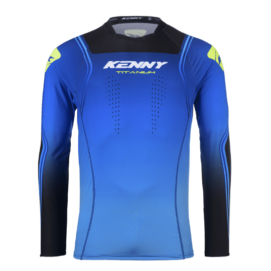 Maillot de moto kenny racing bleu et noir