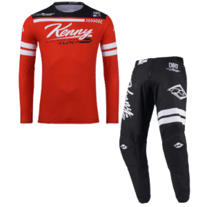 Tenue de moto complete Kenny racing rouge et noire