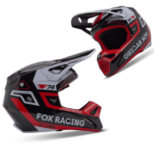 Casque de motocross fox v1 noire et noir