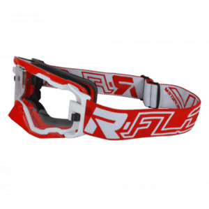 Masque de moto R-flow rouge et blanc