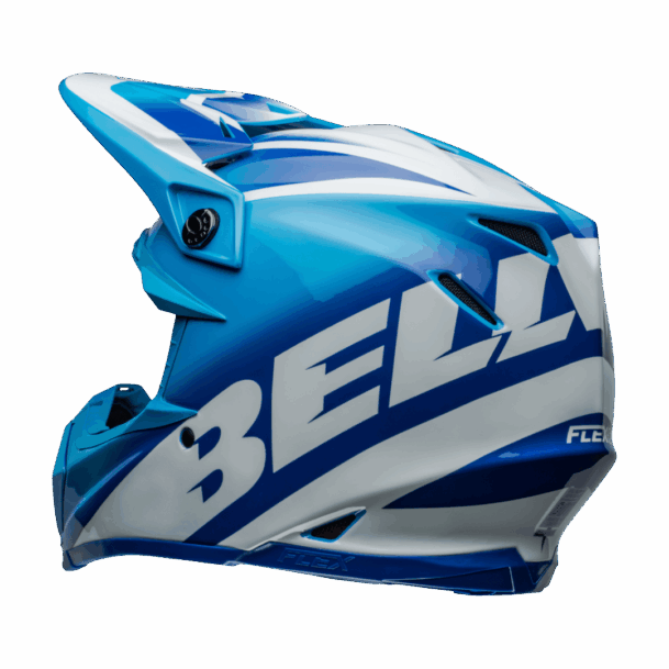 Arrière casque bell moto 9s bleu