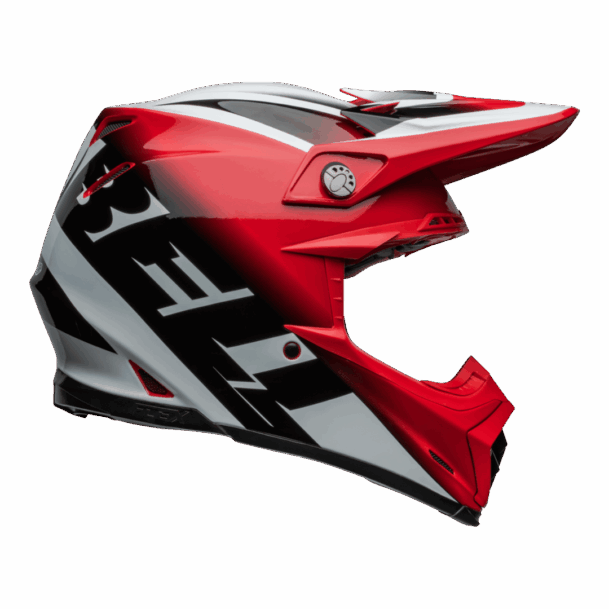 profil n1 casque bell 9s rouge et blanc