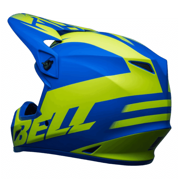 arrière Casque BELL MX-9 MIPS bleu et jaune