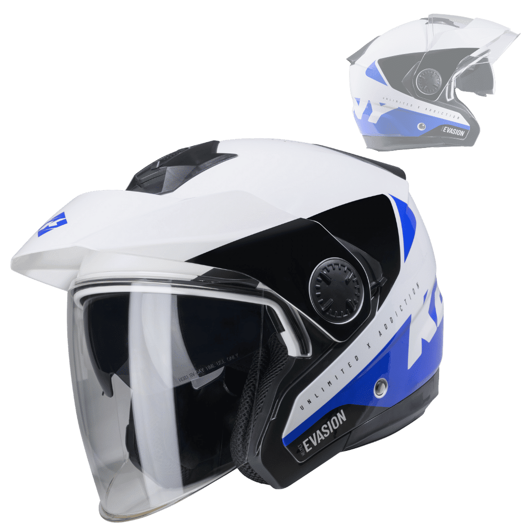 Casque Quad Homologué Kenny Evasion Graphic Bleu