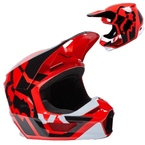 Casque de moto Fox V1 Leed Flo Rouge
