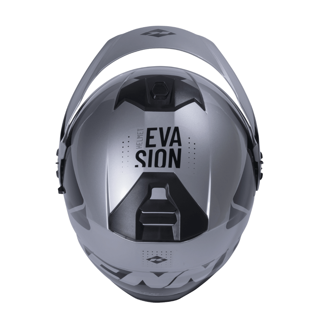 Casque jet quad Evasion Graphic Silver – Homologué Silver noir – Image 4