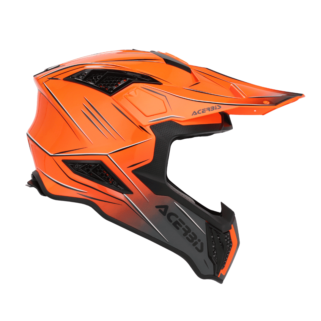 Casque Motocross Acerbis AIRSTRIKE-X – Orange Fluo & Noir – Norme ECE 22.06 – Image 6
