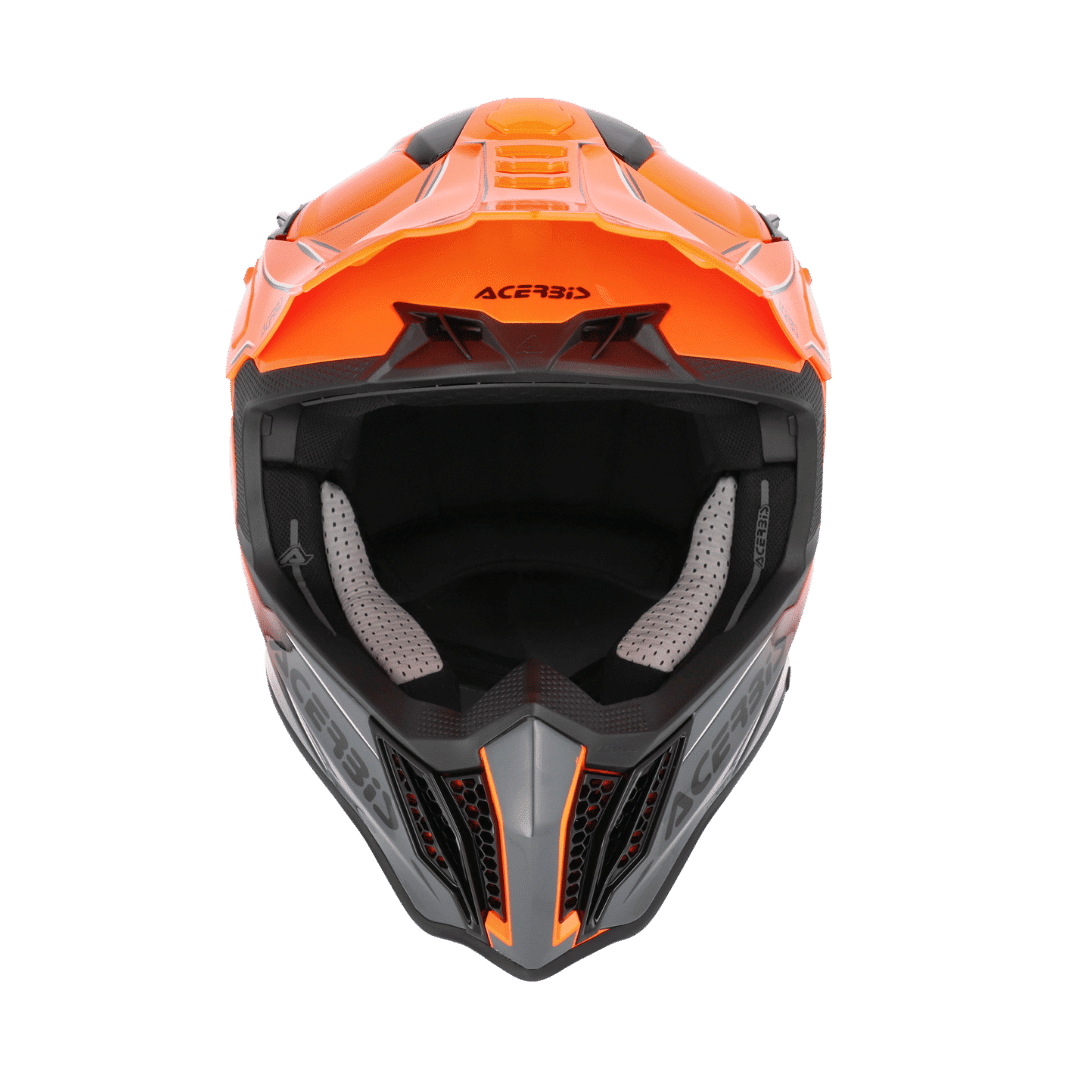 Casque Motocross Acerbis AIRSTRIKE-X – Orange Fluo & Noir – Norme ECE 22.06 – Image 2