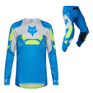 Combo Tenue Fox Racing Flexair Tactile 2026 – Ensemble Maillot & Pantalon – Bleu / Gris