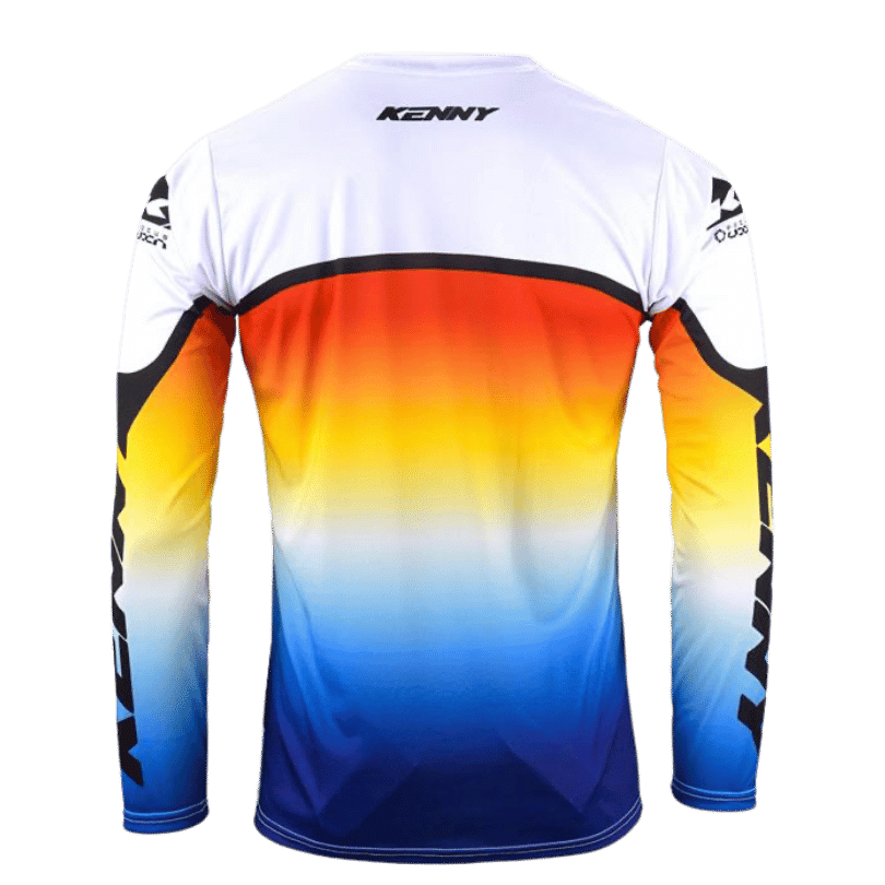 Arrière Maillot kenny blanc et rouge